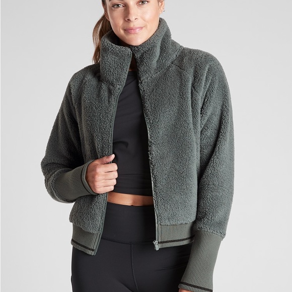 Athleta Jackets & Blazers - Athleta Tugga Sherpa Fleece Full Zip Jacket